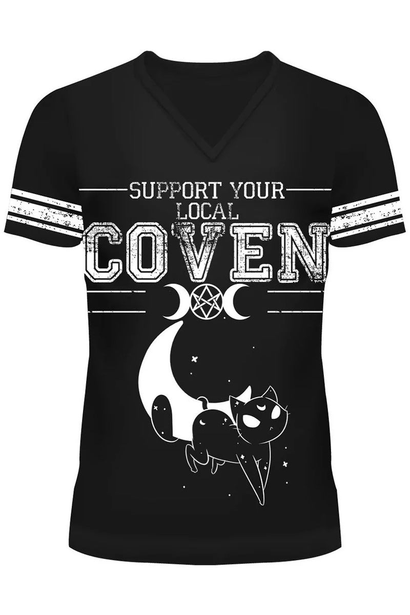 Heartless Moon Cats Varsity Tshirt
