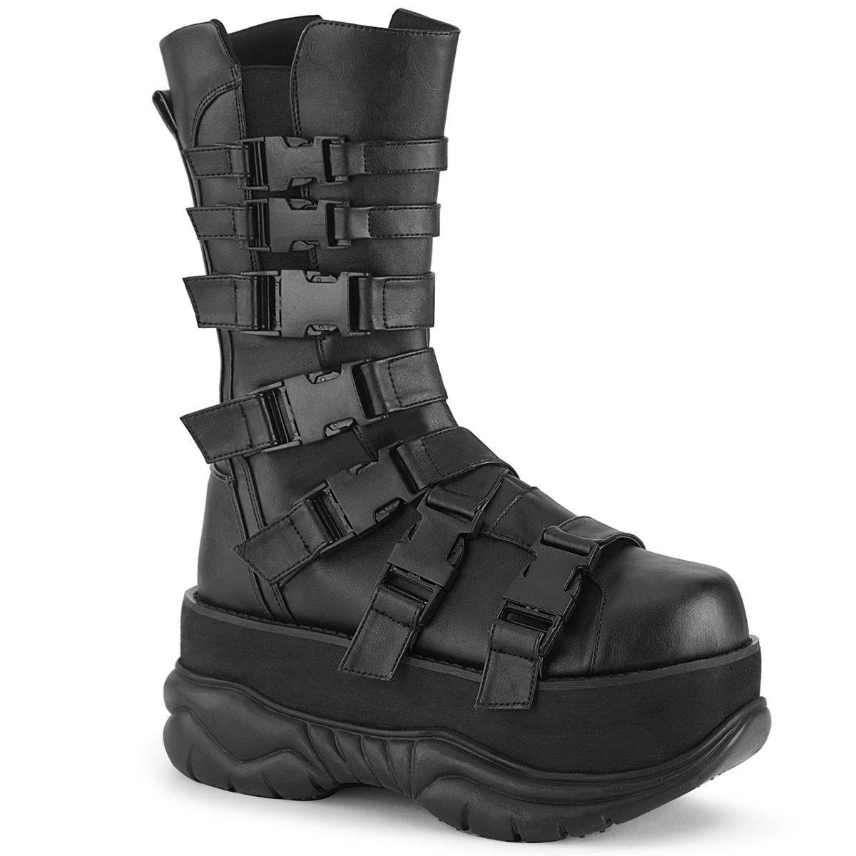 Demonia - Men's Goth Mid Calf Neptune Boot With Side Zip by Grin Entertainment Store