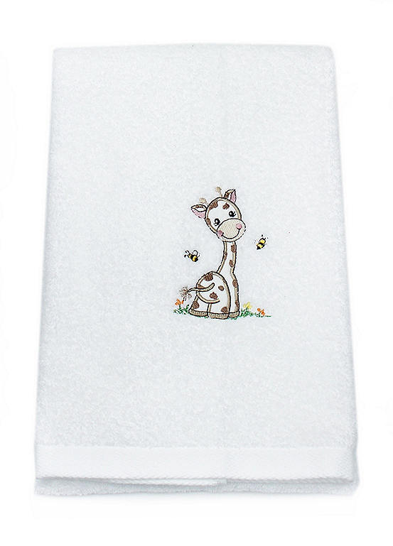 Peggy Wilkins Jerry Giraffe Embroidered 100% Cotton Towel Range