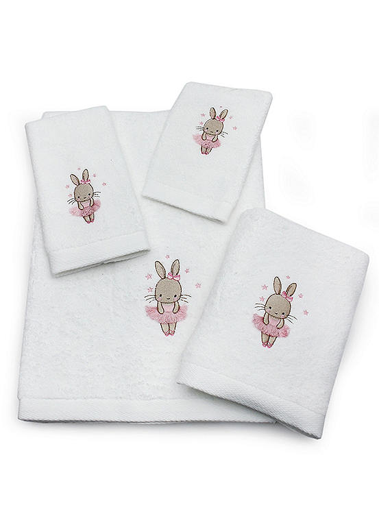 Peggy Wilkins Margot Bunny Embroidered 100% Cotton Towel Range