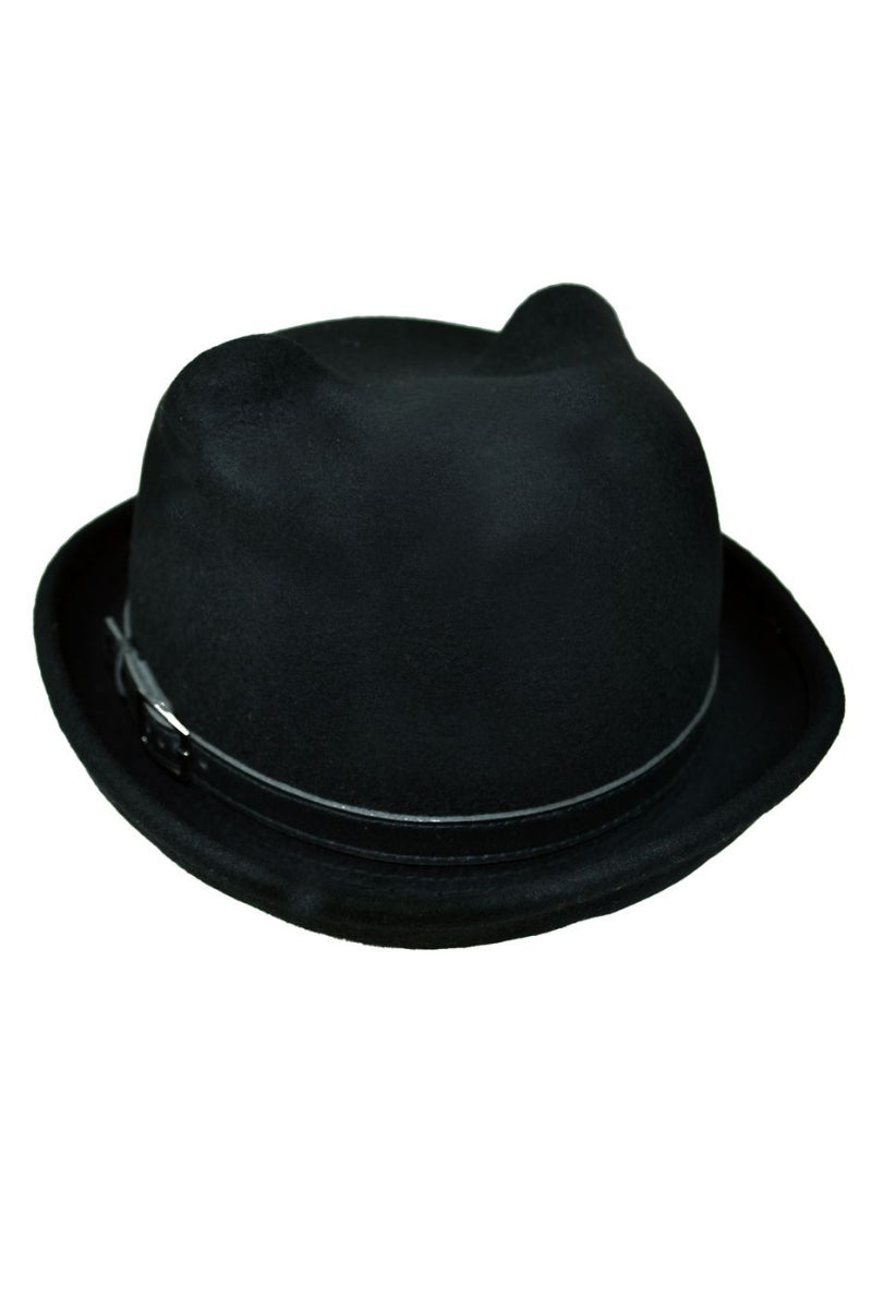 Poizen Kitty Bowler Hat Black