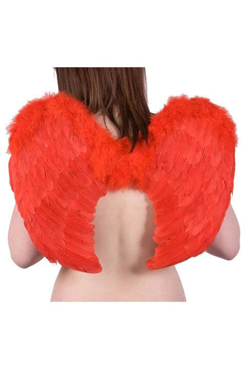 Poizen Medium Red Feather Wings