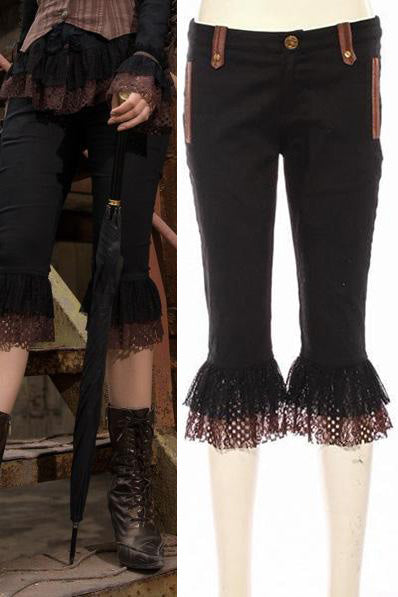 RQBL Steampunk Bumblebee Capri Pants (XL)