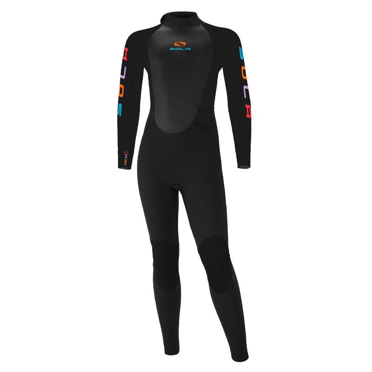 Sola Kids Pheonix 4/3mm Back Zip Wetsuit - Black
