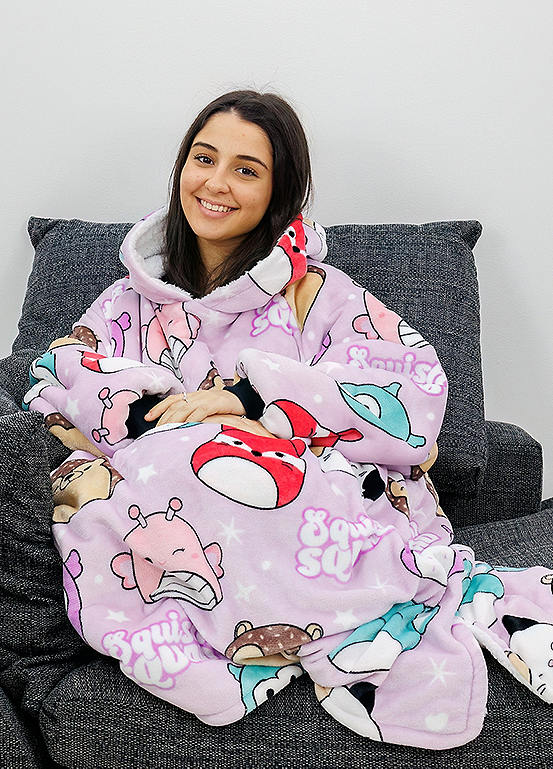Squishmallows Hugzee - Wearable Hooded Fleece Blanket