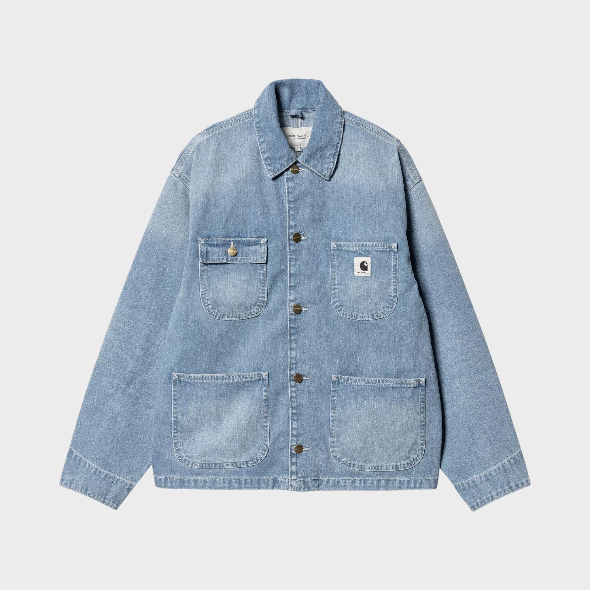 Carhartt W's OG Michigan Coat - Blue, light true washed