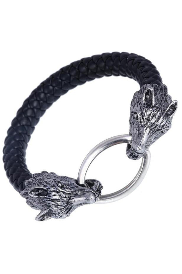 Wolf Head Rope Bracelet