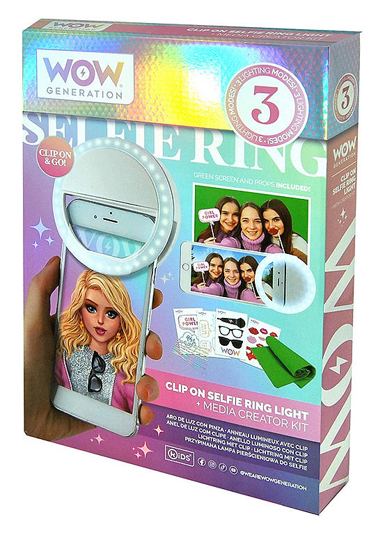 WOW Generation Selfie Ring Light with Photobooth Charms