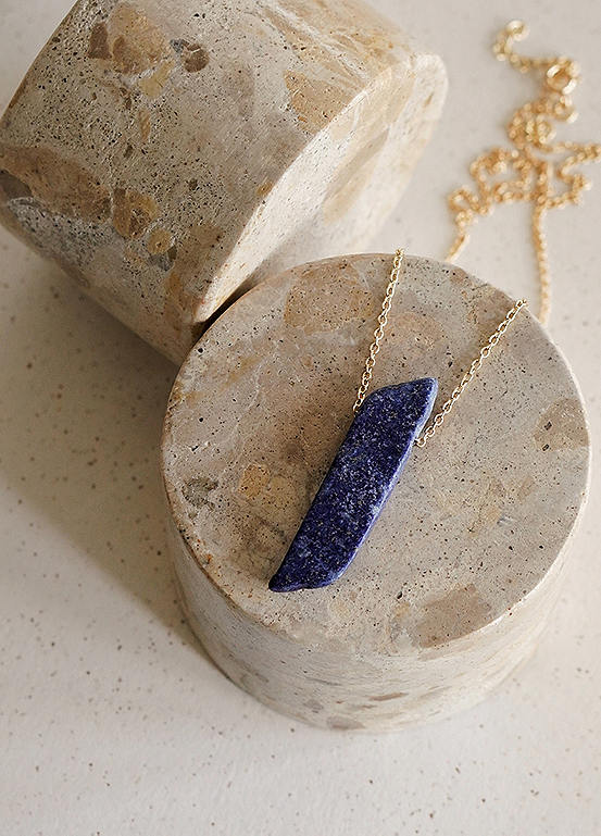 Xander Kostroma 14ct Gold Plate & Lapis Lazuli Necklace