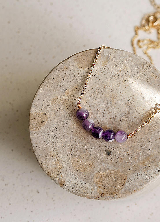 Xander Kostroma Amethyst 5 Ball Pendant Necklace